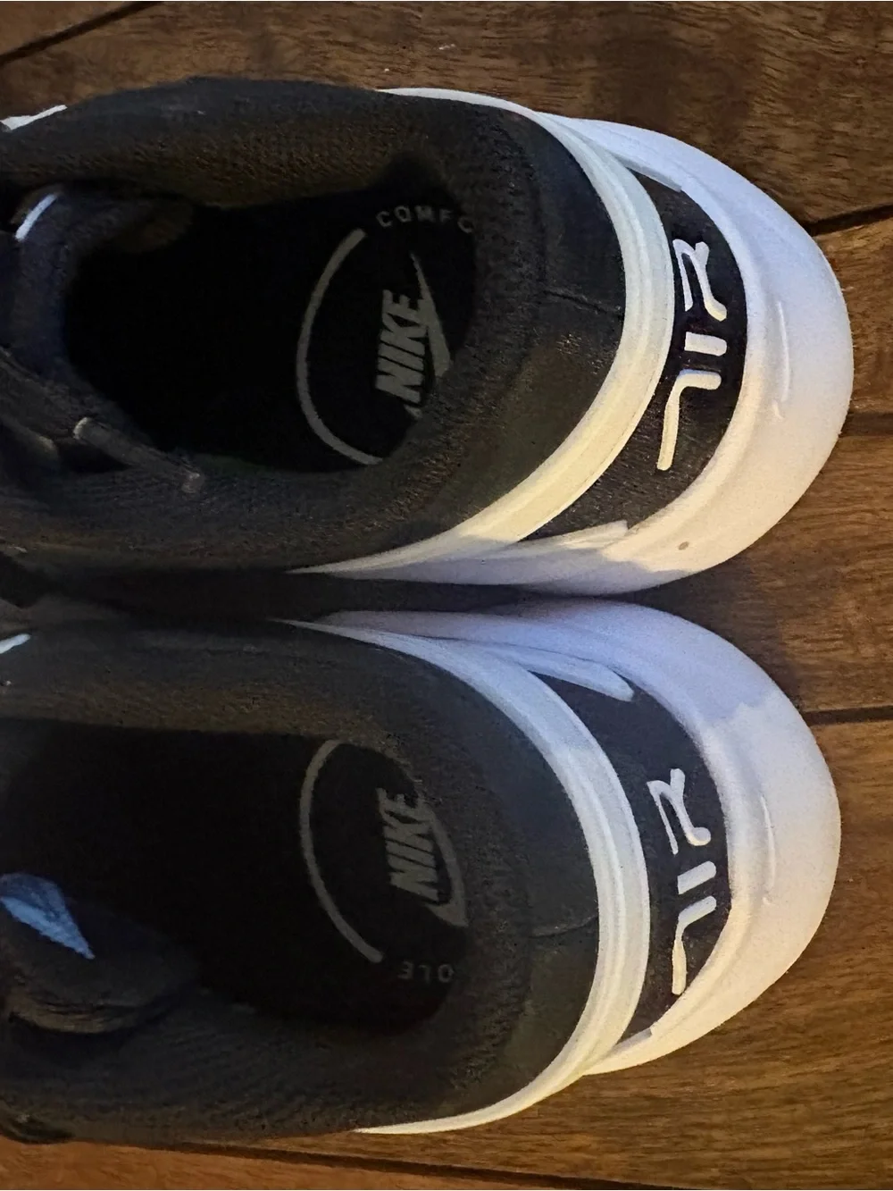 Nike Kids Black and White Air Max Style Sneakers